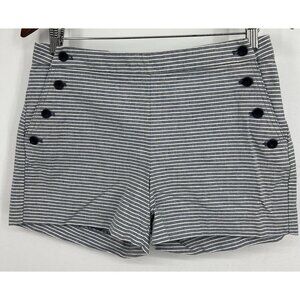 Banana Republic Womens Size 4 Blue White Stripe Nautical Short Casual NWT New